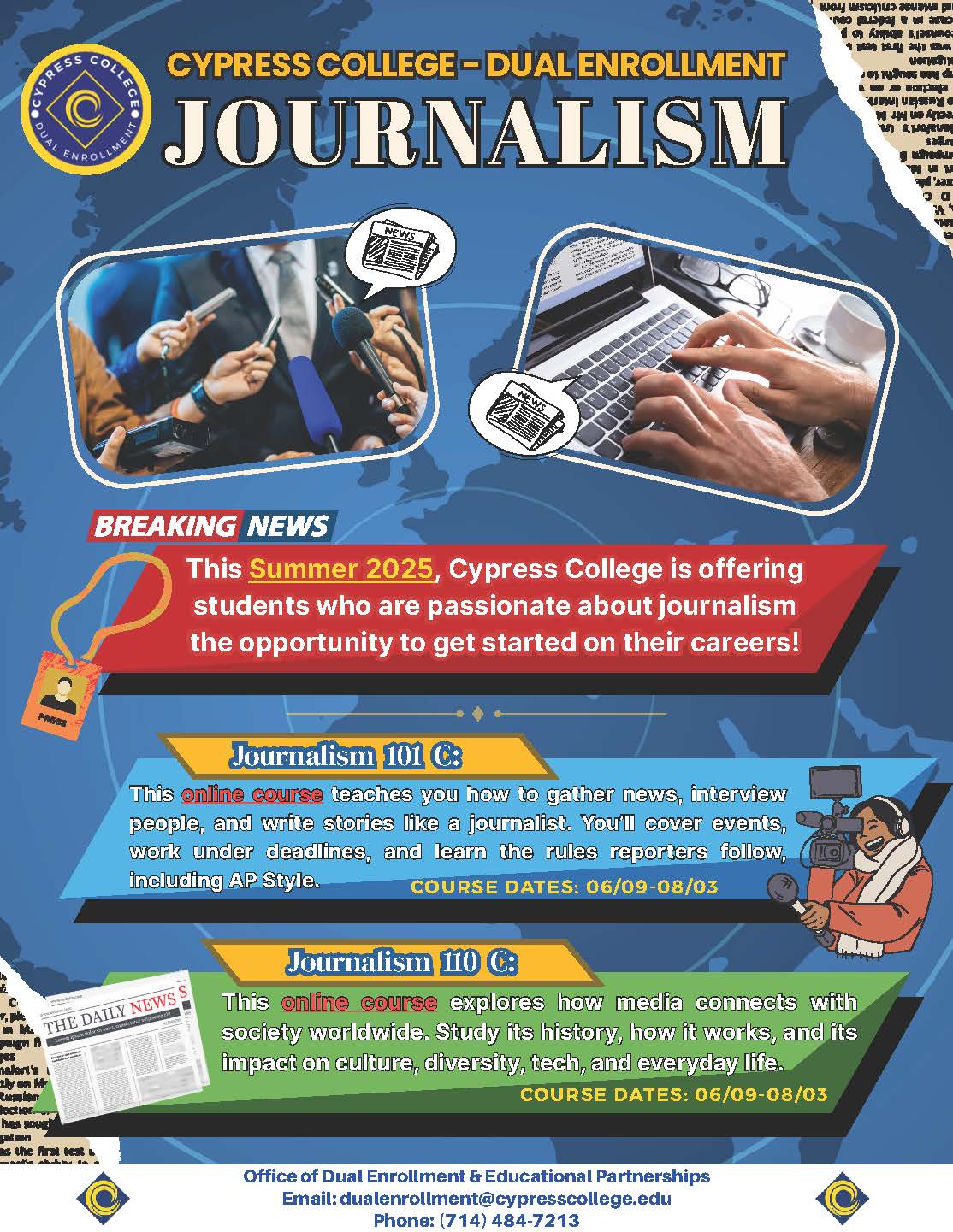 Journalism Summer Flyer
